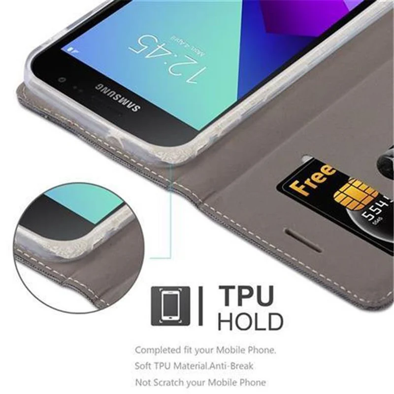 Cadorabo Hülle kompatibel mit Samsung Galaxy XCover 4 / XCover 4s Schutzhülle mit Magnetverschluss, Standfunktion und Kartenfach
