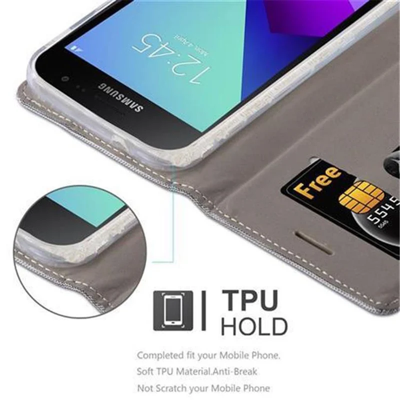 Cadorabo Hülle kompatibel mit Samsung Galaxy XCover 4 / XCover 4s Schutzhülle mit Magnetverschluss, Standfunktion und Kartenfach