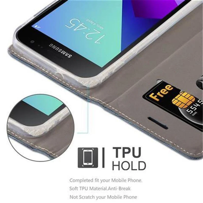 Cadorabo Hülle kompatibel mit Samsung Galaxy XCover 4 / XCover 4s Schutzhülle mit Magnetverschluss, Standfunktion und Kartenfach