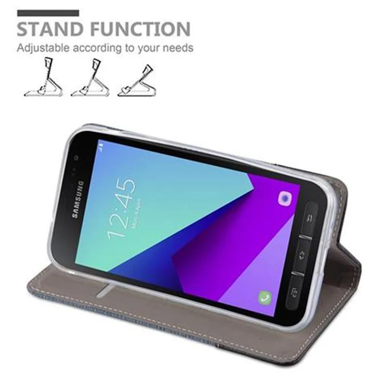Cadorabo Hülle kompatibel mit Samsung Galaxy XCover 4 / XCover 4s Schutzhülle mit Magnetverschluss, Standfunktion und Kartenfach