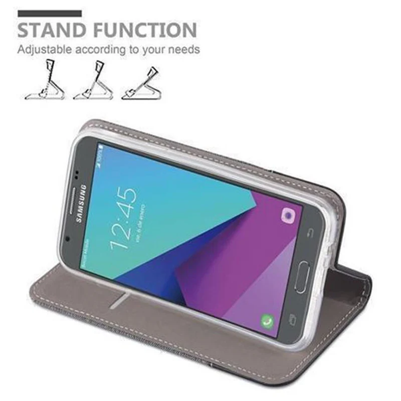 Cadorabo Hülle kompatibel mit Samsung Galaxy J5 2017 US Version Schutzhülle mit Magnetverschluss, Standfunktion und Kartenfach