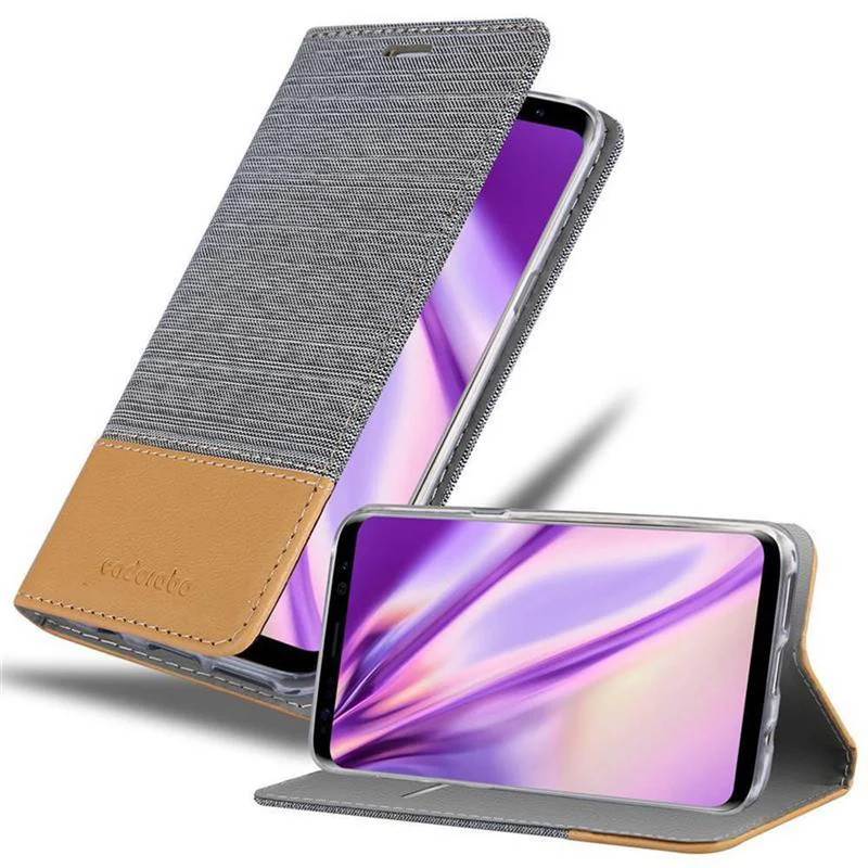 Cadorabo Hülle kompatibel mit Samsung Galaxy S8 PLUS Schutzhülle mit Magnetverschluss, Standfunktion und Kartenfach
