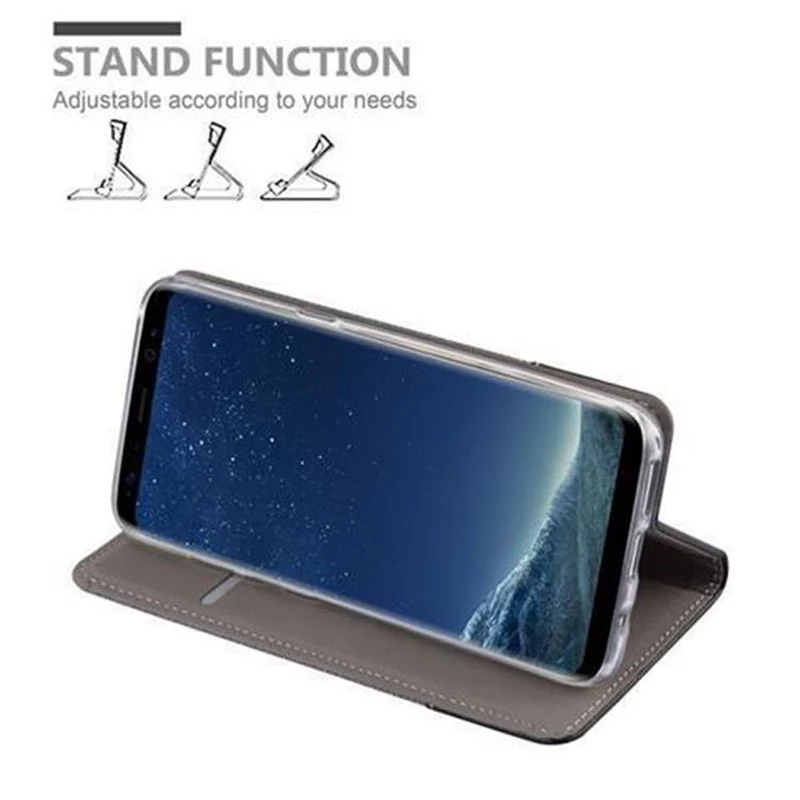 Cadorabo Hülle kompatibel mit Samsung Galaxy S8 PLUS Schutzhülle mit Magnetverschluss, Standfunktion und Kartenfach