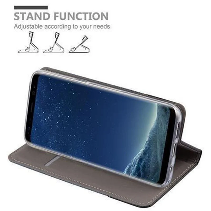 Cadorabo Hülle kompatibel mit Samsung Galaxy S8 PLUS Schutzhülle mit Magnetverschluss, Standfunktion und Kartenfach