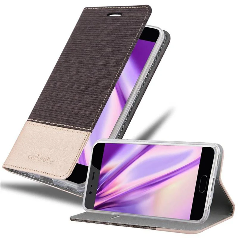 Cadorabo Hülle kompatibel mit Huawei P10 PLUS Schutzhülle mit Magnetverschluss, Standfunktion und Kartenfach