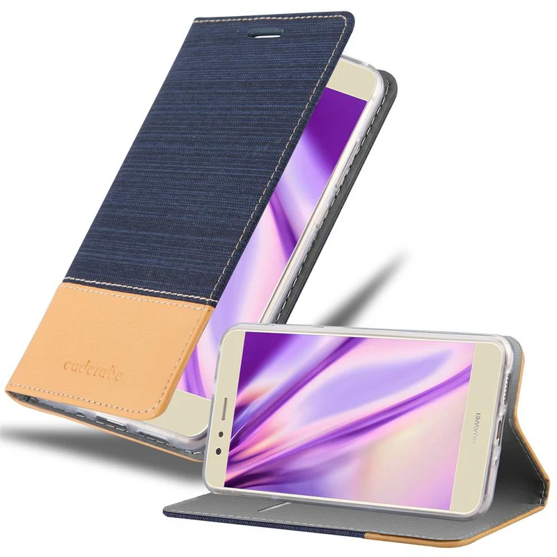 Cadorabo Hülle kompatibel mit Huawei P10 LITE Schutzhülle mit Magnetverschluss, Standfunktion und Kartenfach