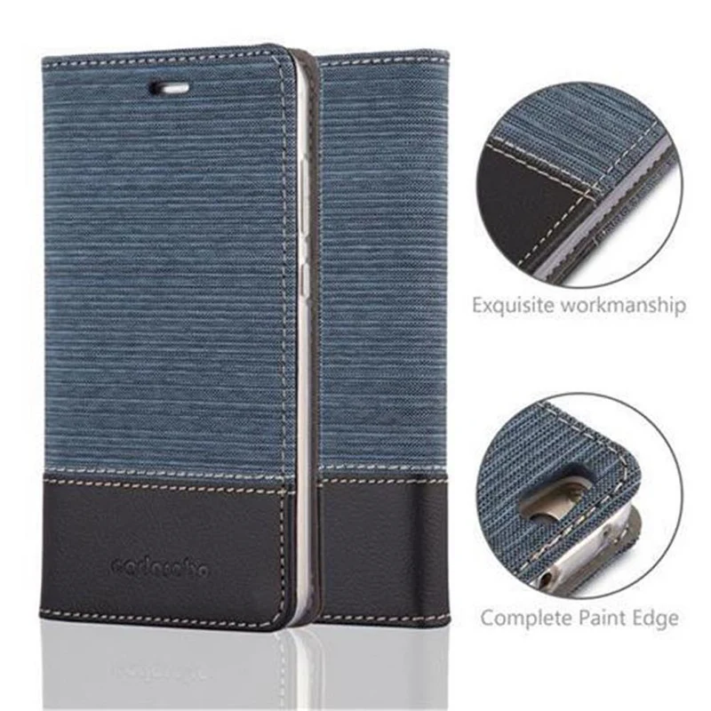 Cadorabo Hülle kompatibel mit Huawei P10 LITE Schutzhülle mit Magnetverschluss, Standfunktion und Kartenfach
