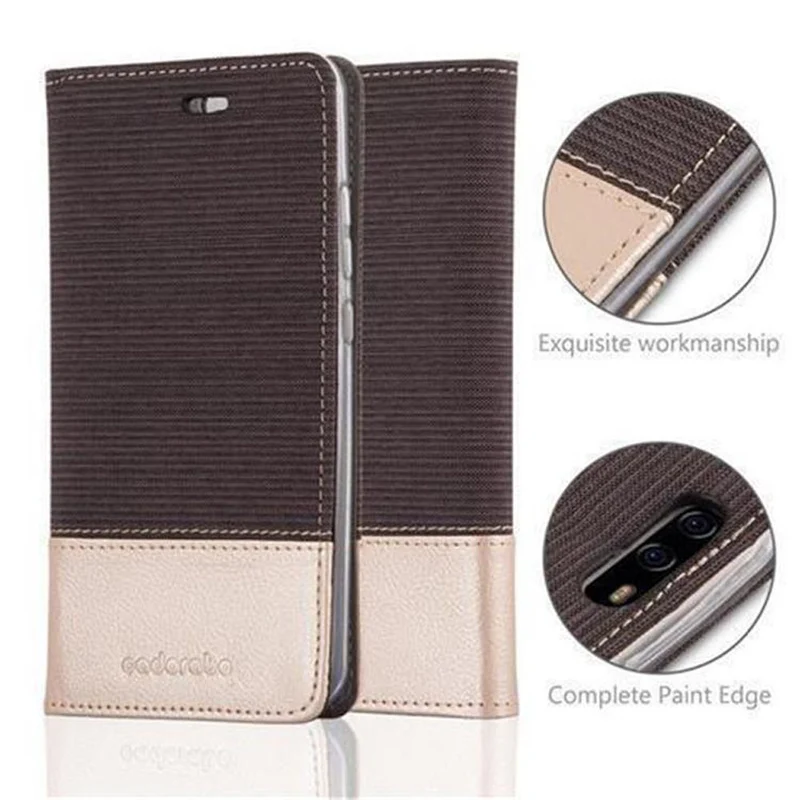 Cadorabo Hülle kompatibel mit Huawei P10 Schutzhülle mit Magnetverschluss, Standfunktion und Kartenfach