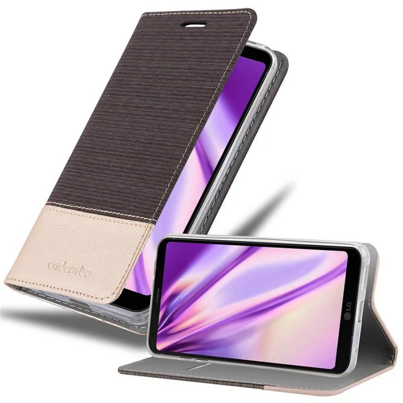 Cadorabo Hülle kompatibel mit LG G6 Schutzhülle mit Magnetverschluss, Standfunktion und Kartenfach