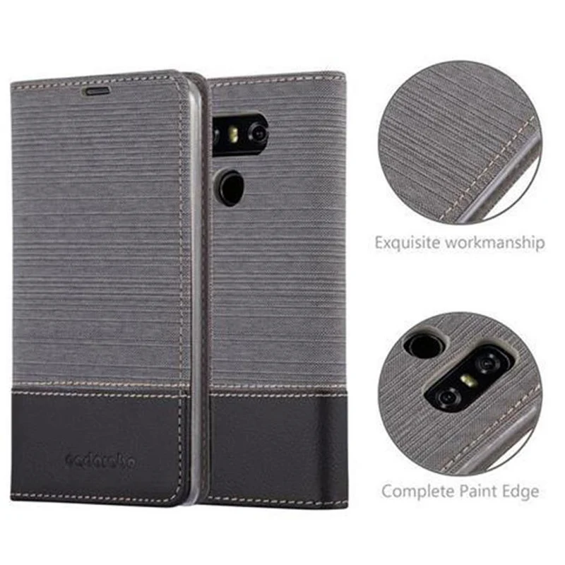 Cadorabo Hülle kompatibel mit LG G6 Schutzhülle mit Magnetverschluss, Standfunktion und Kartenfach