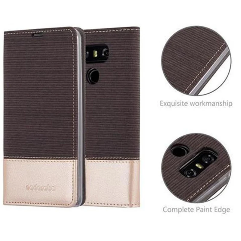 Cadorabo Hülle kompatibel mit LG G6 Schutzhülle mit Magnetverschluss, Standfunktion und Kartenfach