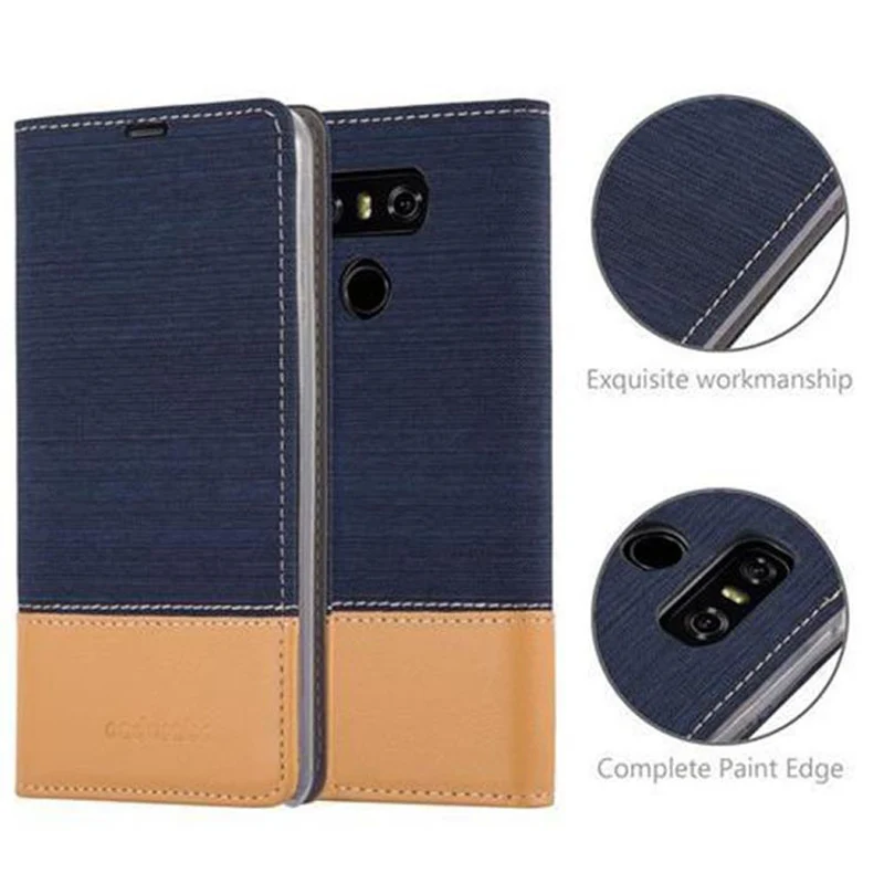 Cadorabo Hülle kompatibel mit LG G6 Schutzhülle mit Magnetverschluss, Standfunktion und Kartenfach