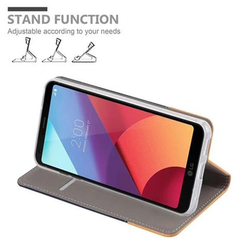 Cadorabo Hülle kompatibel mit LG G6 Schutzhülle mit Magnetverschluss, Standfunktion und Kartenfach