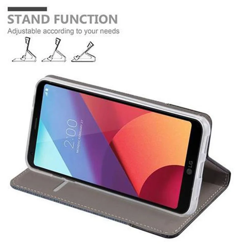 Cadorabo Hülle kompatibel mit LG G6 Schutzhülle mit Magnetverschluss, Standfunktion und Kartenfach