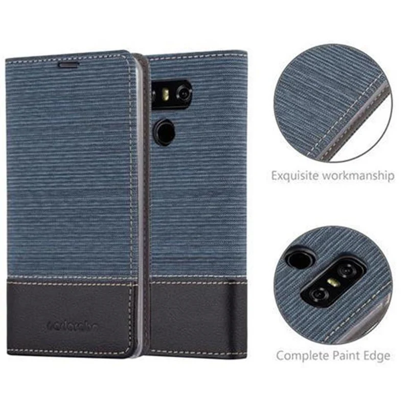 Cadorabo Hülle kompatibel mit LG G6 Schutzhülle mit Magnetverschluss, Standfunktion und Kartenfach