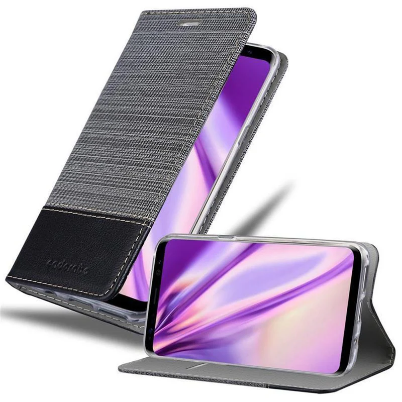 Cadorabo Hülle kompatibel mit Samsung Galaxy S8 Schutzhülle mit Magnetverschluss, Standfunktion und Kartenfach