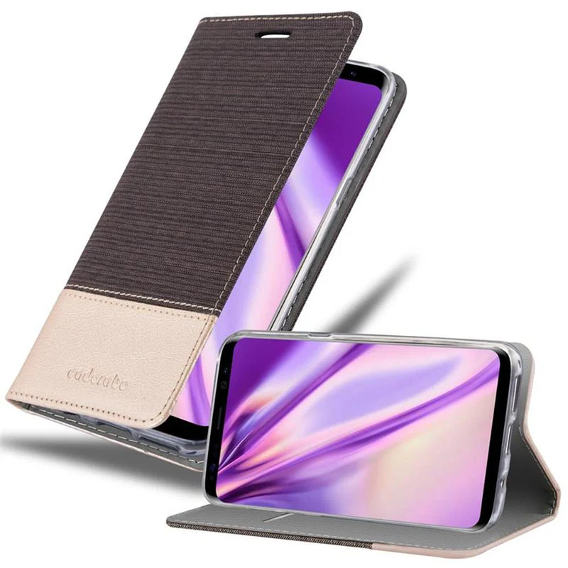 Cadorabo Hülle kompatibel mit Samsung Galaxy S8 Schutzhülle mit Magnetverschluss, Standfunktion und Kartenfach