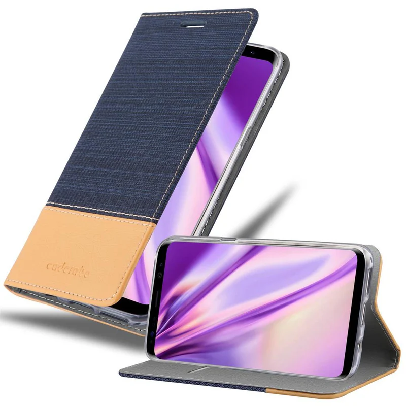 Cadorabo Hülle kompatibel mit Samsung Galaxy S8 Schutzhülle mit Magnetverschluss, Standfunktion und Kartenfach
