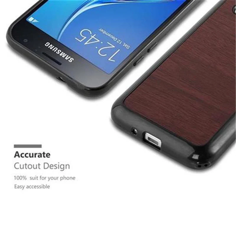 Cadorabo Hülle kompatibel mit Samsung Galaxy J1 2016 Schutzhülle aus flexiblem TPU Silikon