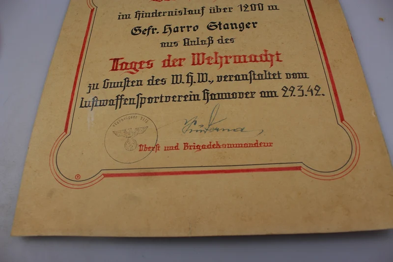 Urkunde "Tage der Wehrmacht" 30