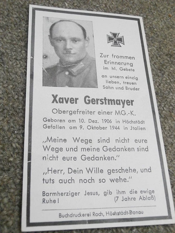 Sterbebilder MG-Kompanie - Italien 11