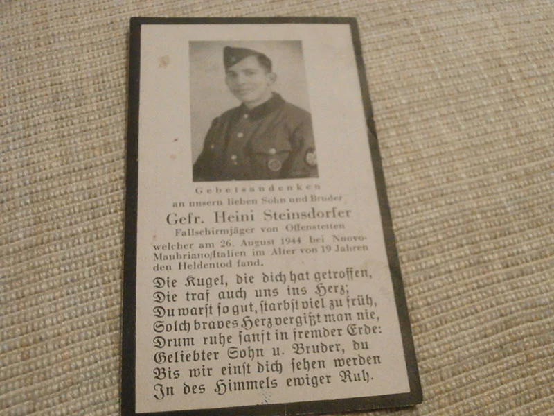 Sterbebilder Fallschirmjäger Regiment Italien 26