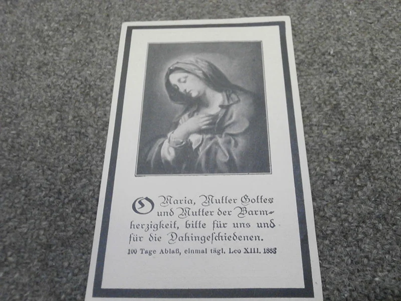 Sterbebilder - Fallschirm - Flakabtlg. Italien am 25. Januar 1945.
