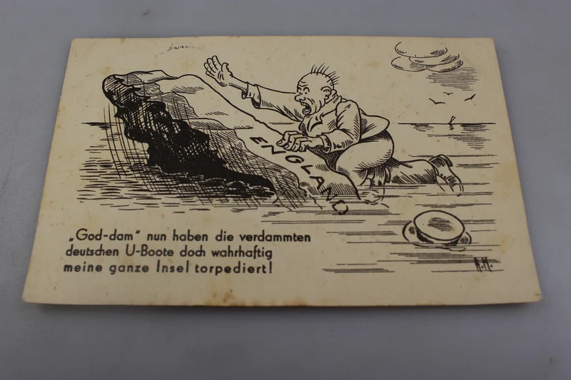 Antibritische Propagandapostkarte