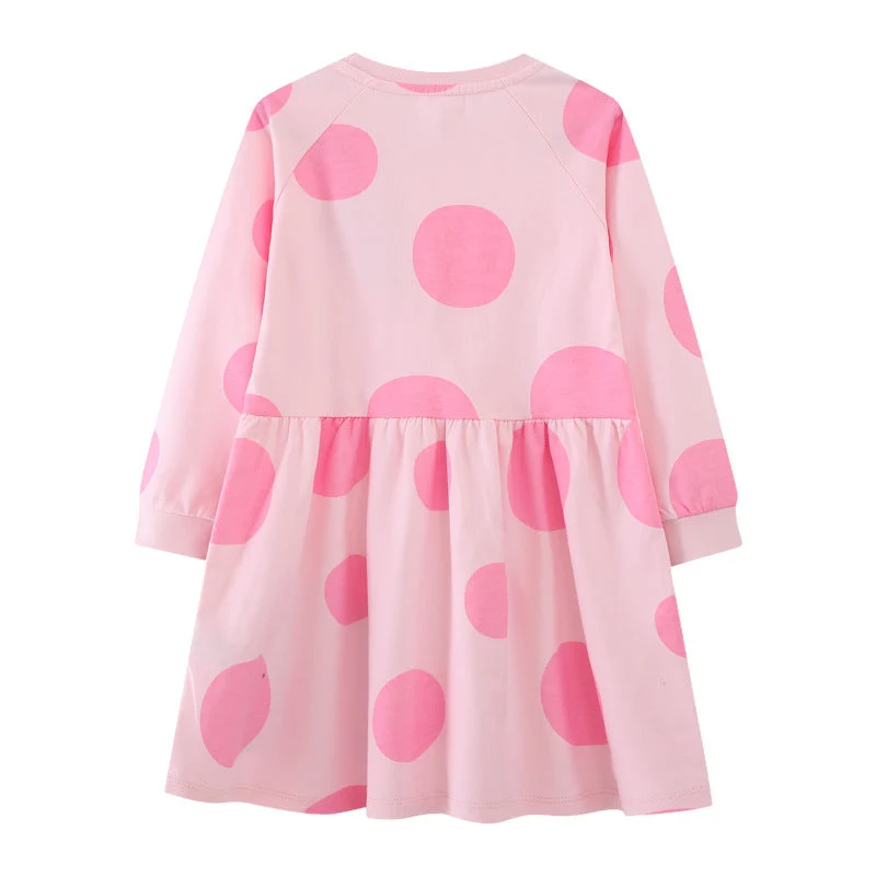 Mädchen Langarmkleid mit lustigem Käfermotiv Drune