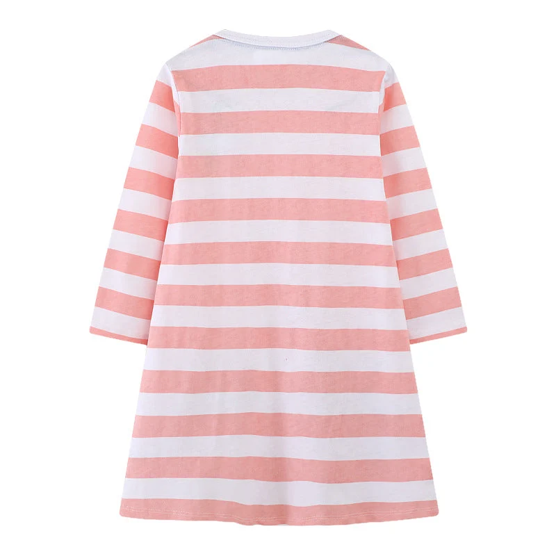 Mädchen Langarmkleid mit buntem Schmetterlingsdesign Drune