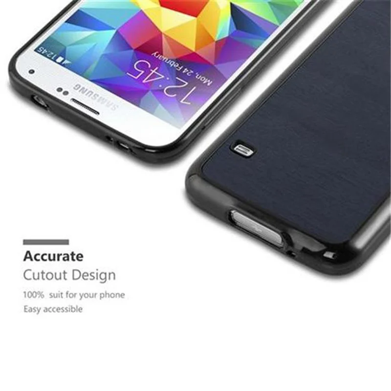 Cadorabo Hülle kompatibel mit Samsung Galaxy S5 / S5 NEO Schutzhülle aus flexiblem TPU Silikon