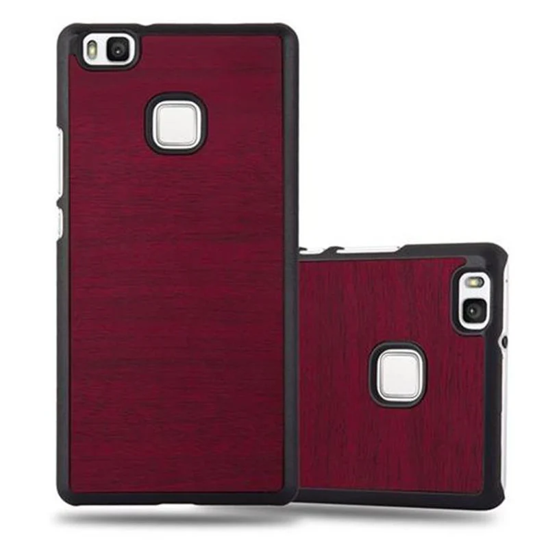 Cadorabo Hülle kompatibel mit Huawei P9 LITE 2016 / G9 LITE Hard Case Schutzhülle in Holz Optik gegen Kratzer und Stöße