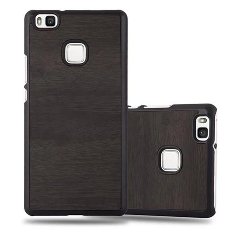 Cadorabo Hülle kompatibel mit Huawei P9 LITE 2016 / G9 LITE Hard Case Schutzhülle in Holz Optik gegen Kratzer und Stöße