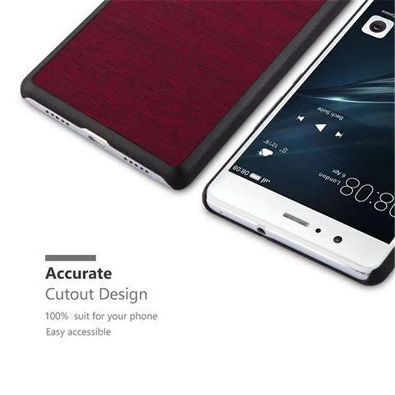 Cadorabo Hülle kompatibel mit Huawei P9 LITE 2016 / G9 LITE Hard Case Schutzhülle in Holz Optik gegen Kratzer und Stöße