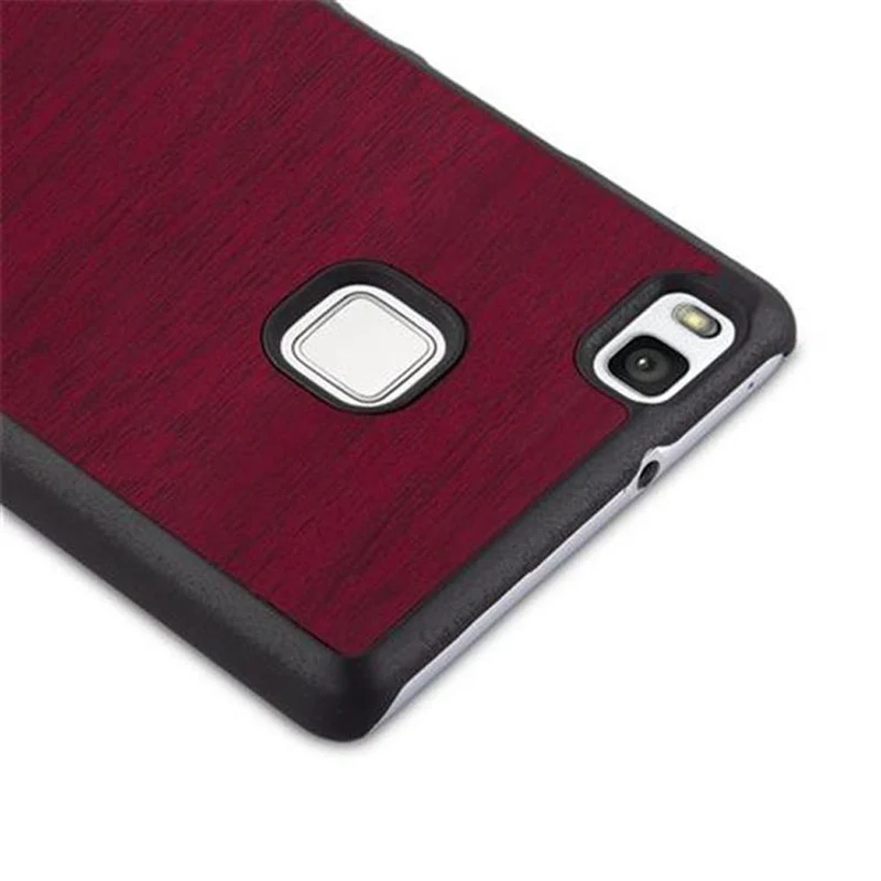 Cadorabo Hülle kompatibel mit Huawei P9 LITE 2016 / G9 LITE Hard Case Schutzhülle in Holz Optik gegen Kratzer und Stöße