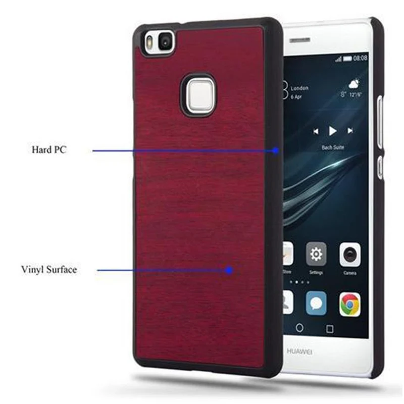Cadorabo Hülle kompatibel mit Huawei P9 LITE 2016 / G9 LITE Hard Case Schutzhülle in Holz Optik gegen Kratzer und Stöße