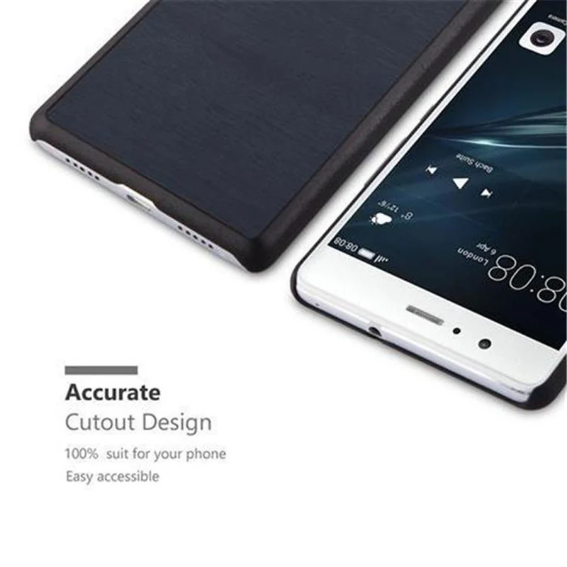 Cadorabo Hülle kompatibel mit Huawei P9 LITE 2016 / G9 LITE Hard Case Schutzhülle in Holz Optik gegen Kratzer und Stöße