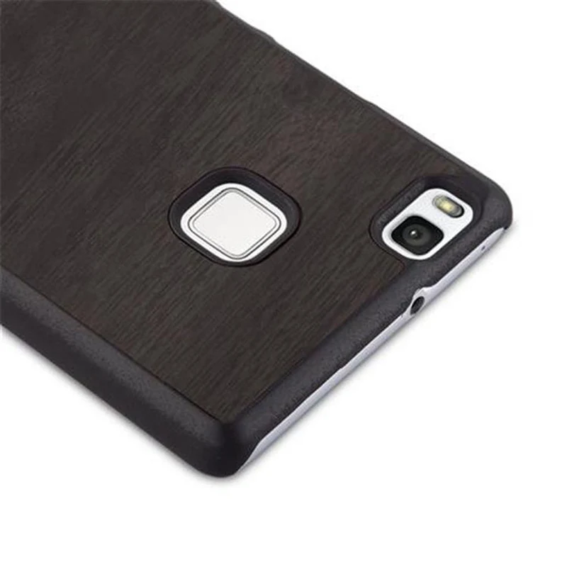 Cadorabo Hülle kompatibel mit Huawei P9 LITE 2016 / G9 LITE Hard Case Schutzhülle in Holz Optik gegen Kratzer und Stöße