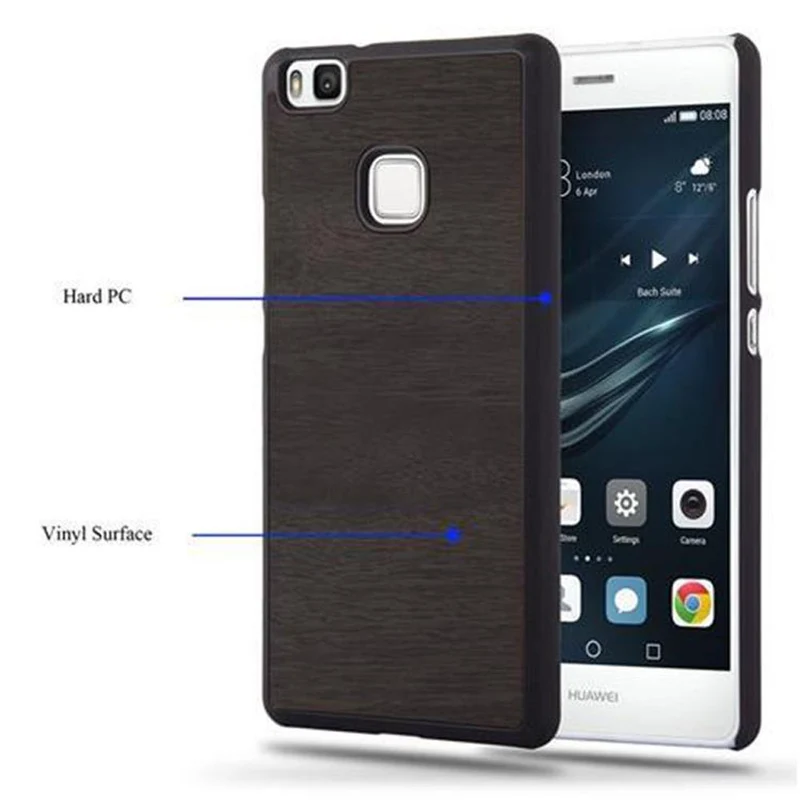 Cadorabo Hülle kompatibel mit Huawei P9 LITE 2016 / G9 LITE Hard Case Schutzhülle in Holz Optik gegen Kratzer und Stöße