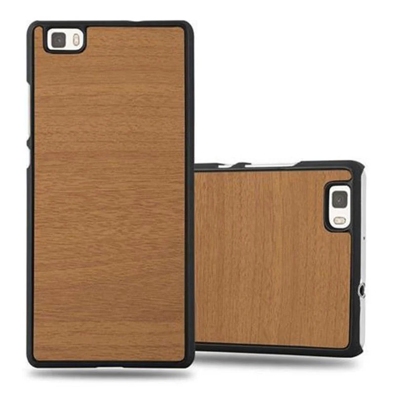 Cadorabo Hülle kompatibel mit Huawei P8 LITE 2015 Hard Case Schutzhülle in Holz Optik gegen Kratzer und Stöße