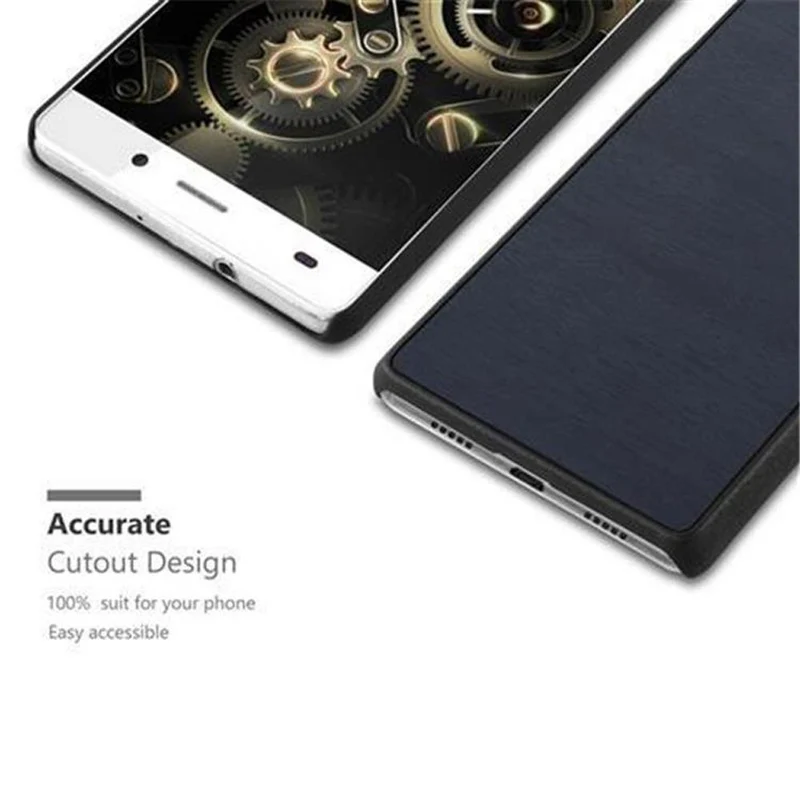 Cadorabo Hülle kompatibel mit Huawei P8 LITE 2015 Hard Case Schutzhülle in Holz Optik gegen Kratzer und Stöße