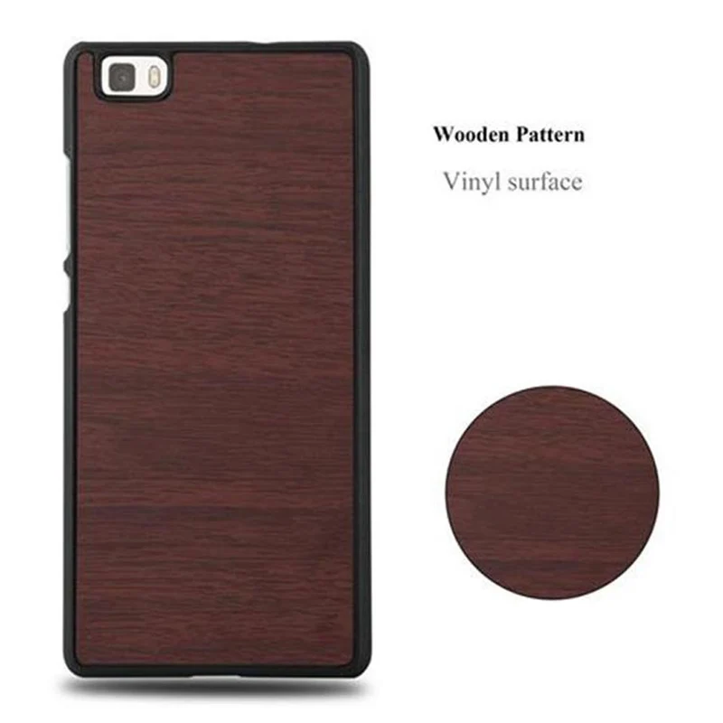 Cadorabo Hülle kompatibel mit Huawei P8 LITE 2015 Hard Case Schutzhülle in Holz Optik gegen Kratzer und Stöße