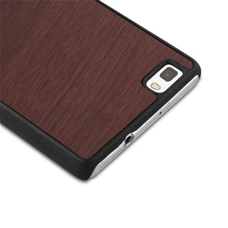 Cadorabo Hülle kompatibel mit Huawei P8 LITE 2015 Hard Case Schutzhülle in Holz Optik gegen Kratzer und Stöße