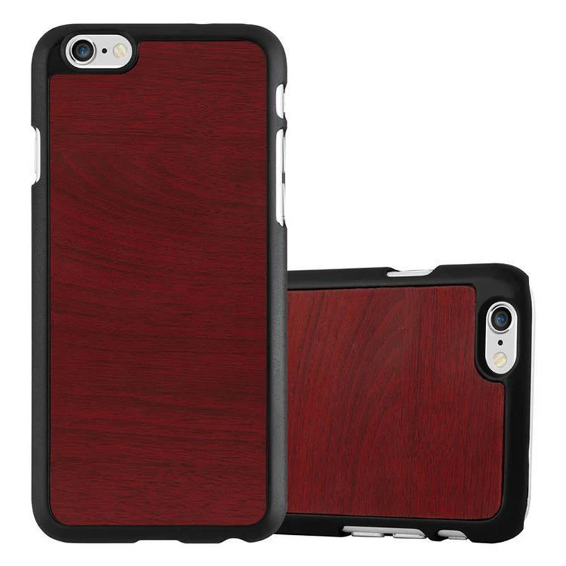 Cadorabo Hülle kompatibel mit Apple iPhone 6 PLUS / 6S PLUS Hard Case Schutzhülle in Holz Optik gegen Kratzer und Stöße