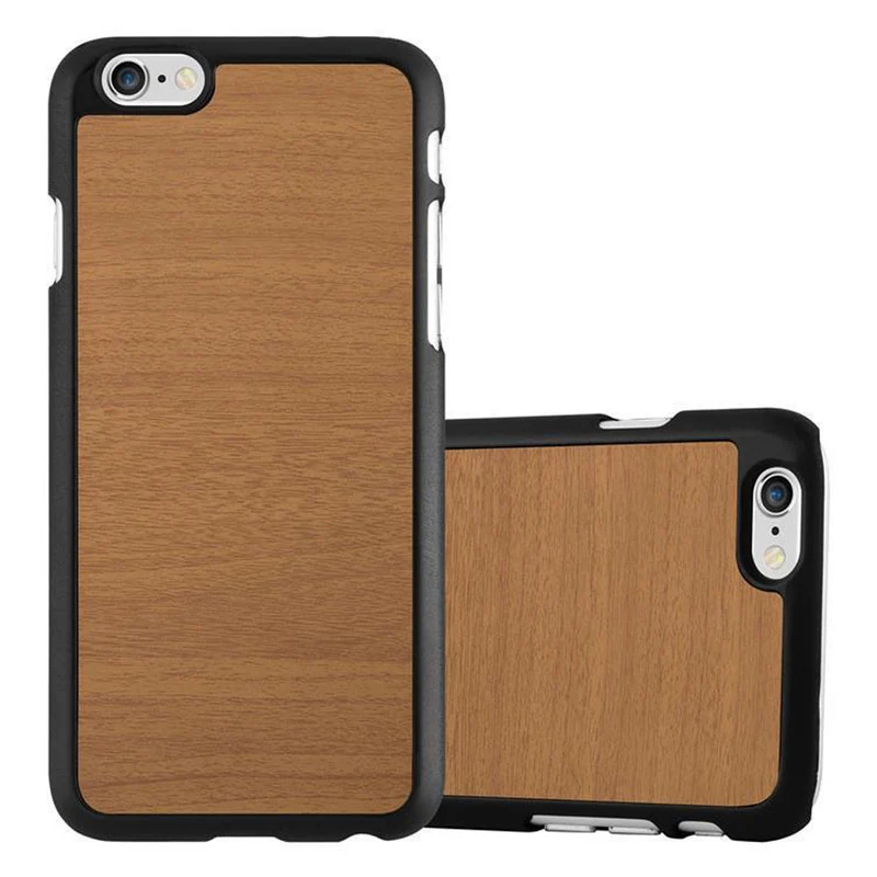 Cadorabo Hülle kompatibel mit Apple iPhone 6 PLUS / 6S PLUS Hard Case Schutzhülle in Holz Optik gegen Kratzer und Stöße