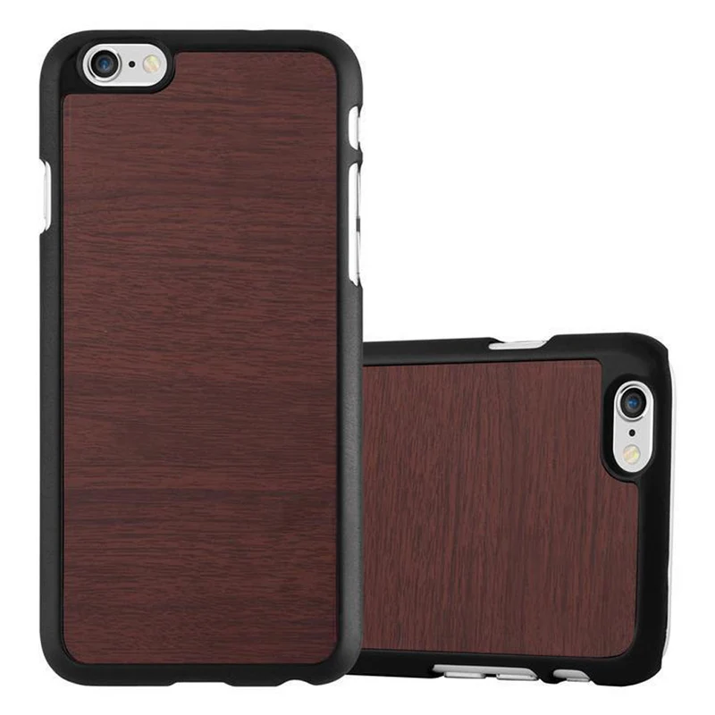 Cadorabo Hülle kompatibel mit Apple iPhone 6 PLUS / 6S PLUS Hard Case Schutzhülle in Holz Optik gegen Kratzer und Stöße