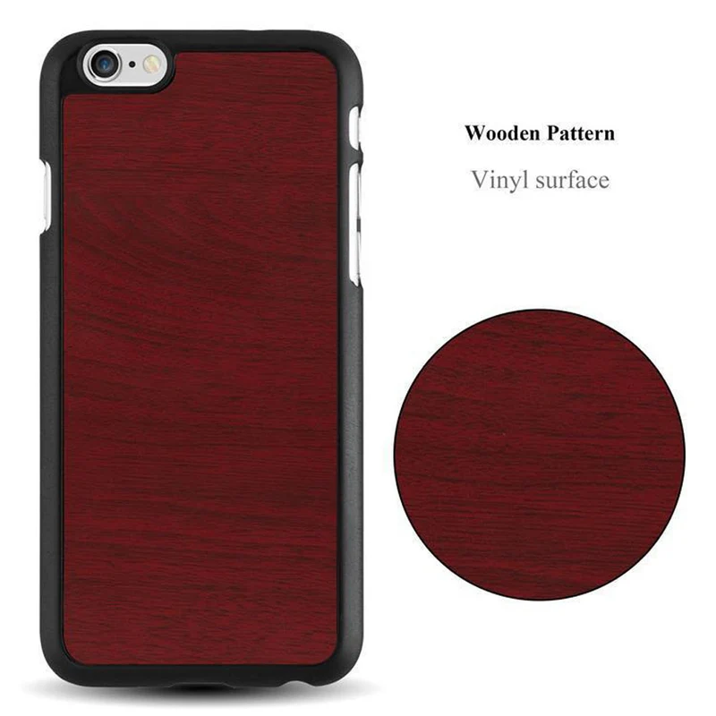 Cadorabo Hülle kompatibel mit Apple iPhone 6 PLUS / 6S PLUS Hard Case Schutzhülle in Holz Optik gegen Kratzer und Stöße
