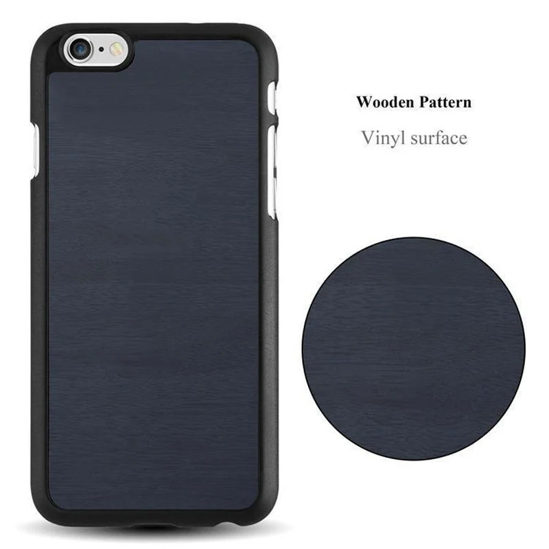 Cadorabo Hülle kompatibel mit Apple iPhone 6 PLUS / 6S PLUS Hard Case Schutzhülle in Holz Optik gegen Kratzer und Stöße