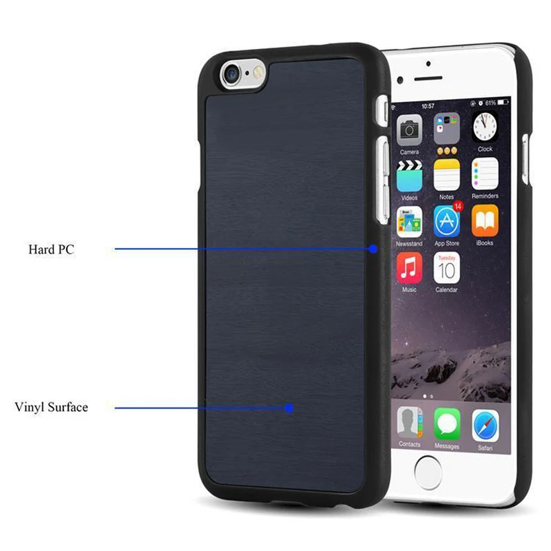 Cadorabo Hülle kompatibel mit Apple iPhone 6 PLUS / 6S PLUS Hard Case Schutzhülle in Holz Optik gegen Kratzer und Stöße