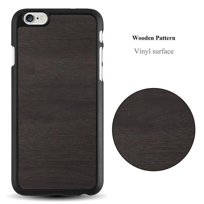 Cadorabo Hülle kompatibel mit Apple iPhone 6 PLUS / 6S PLUS Hard Case Schutzhülle in Holz Optik gegen Kratzer und Stöße